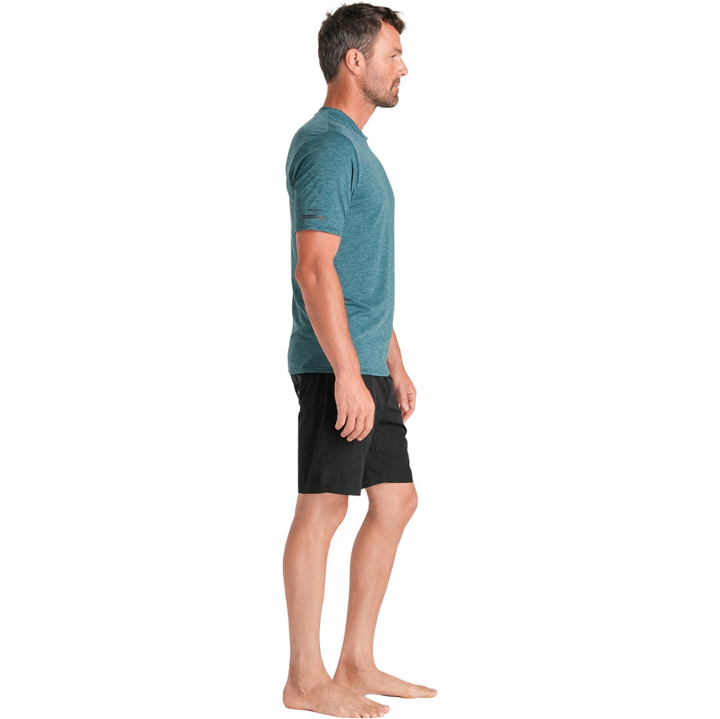 2026 C-Skins Da Uomo Nuwave Maglietta Da Surf A Maniche Corte UV C-NLYSURFM - Forest Green